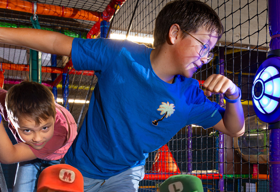 Mario & Luigi Tag & Run in Kidspace Rathcoole this Sunday morning.